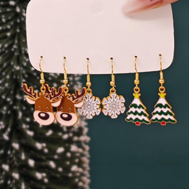 Wholesale Alloy Snowman  Gift Earrings