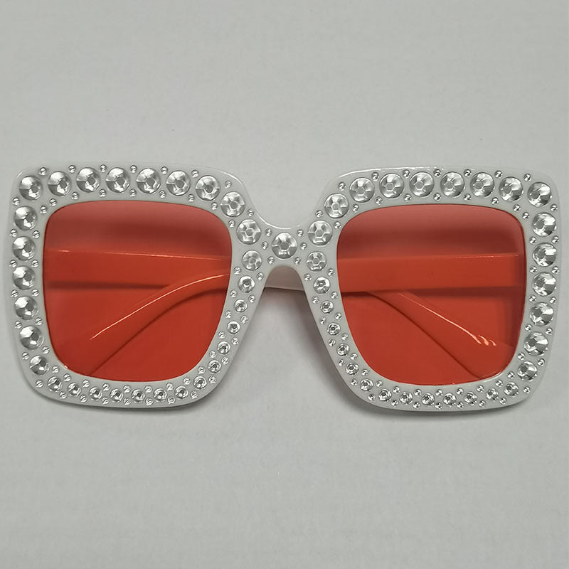 Wholesale Square Frame Diamond Retro Trendy Sunglasses