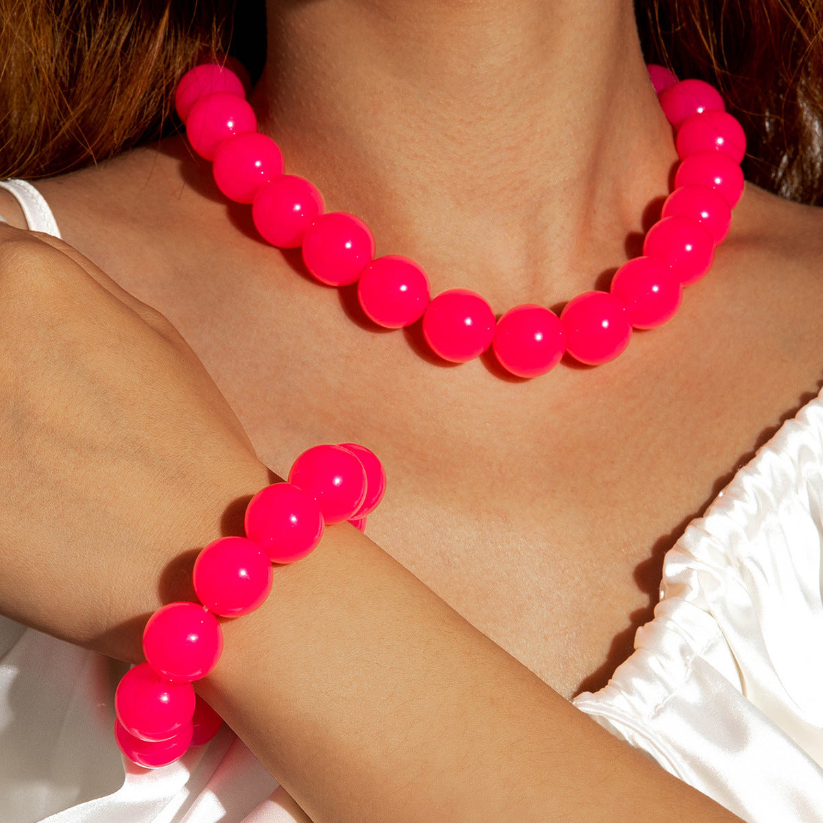 Wholesale Colorful Acrylic Beaded Necklace