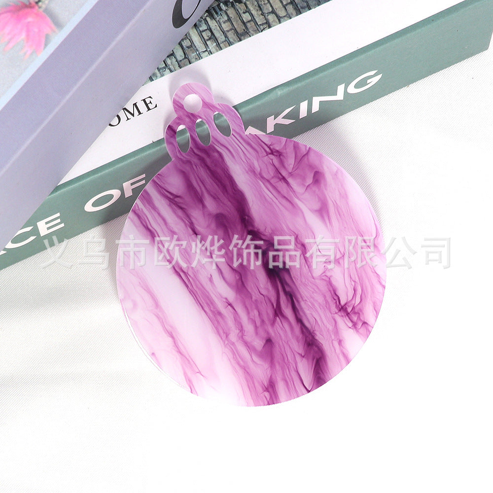 Wholesale 10pcs Glitter Acrylic Christmas Pendant Decoration DIY Glitter Craft Hanging Ornament Patch