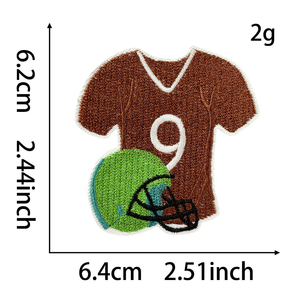Wholesale Game Day Embroidered Patch Iron On Football Design For Coats Fashion Clothing Accessory
