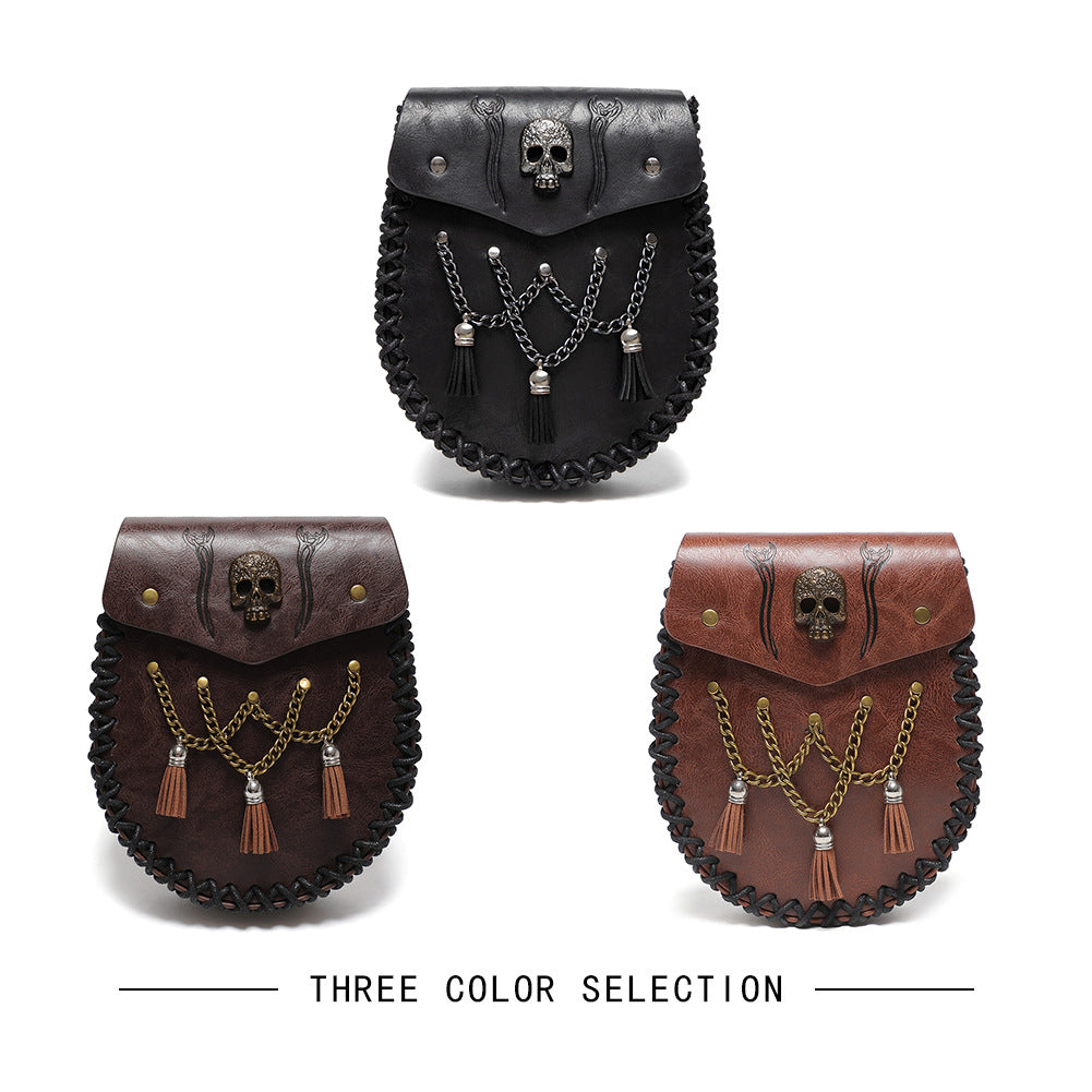 Wholesale PU Viking Style Medieval Knight European and American Retro Embossed Waist Bags