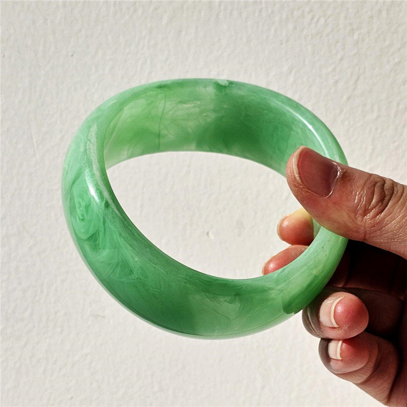 Wholesale Simple Resin Color Irregular S-shaped Wide Bracelet