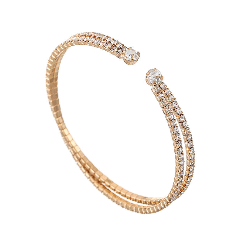 Wholesale Diamond Wide Wire Bracelet