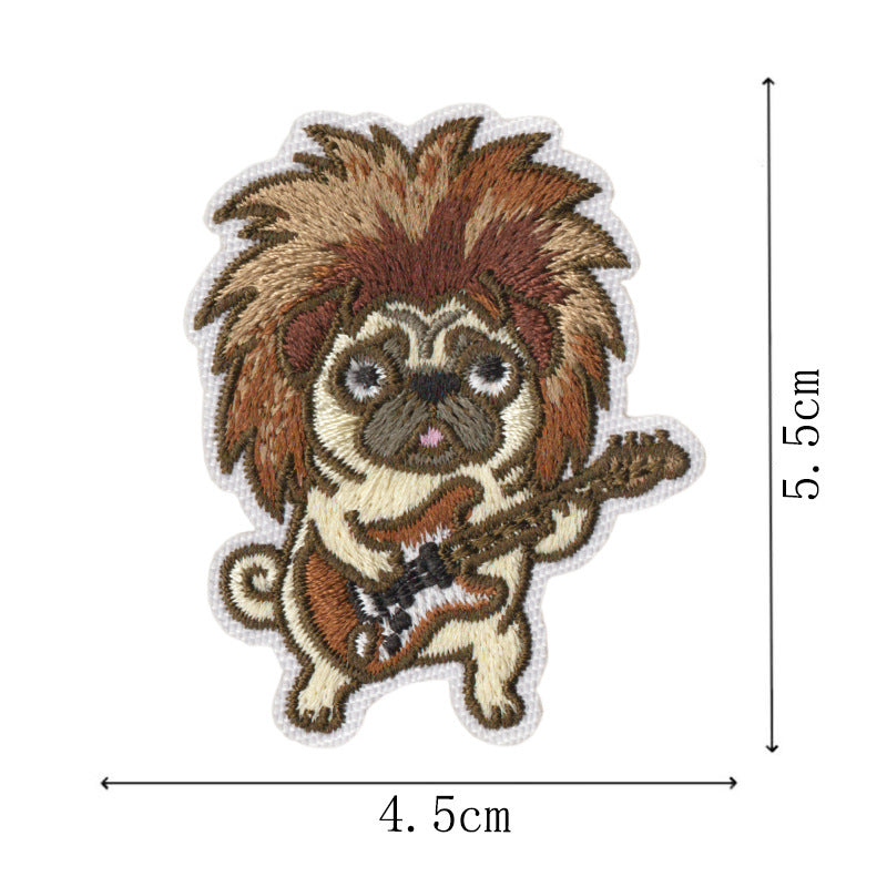Wholesale Funny Career Dogs Embroidered Patch Set Iron On No Sew Applique For Clothing Backpacks Trendy Decorative Gift 9 Pieces