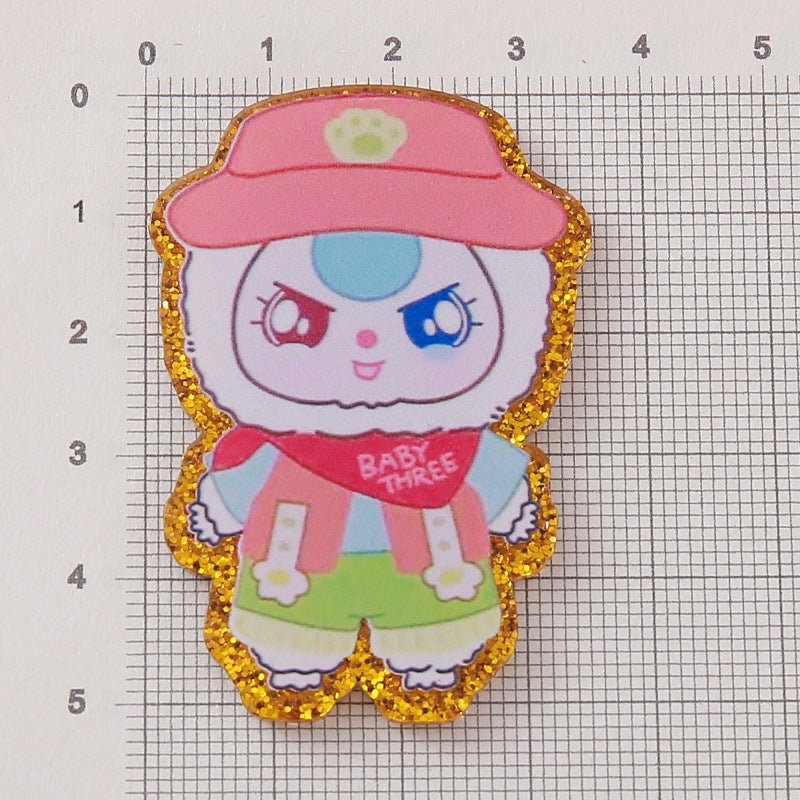 Wholesale 10pcs Colorful and cute cartoon Acrylic Flatback