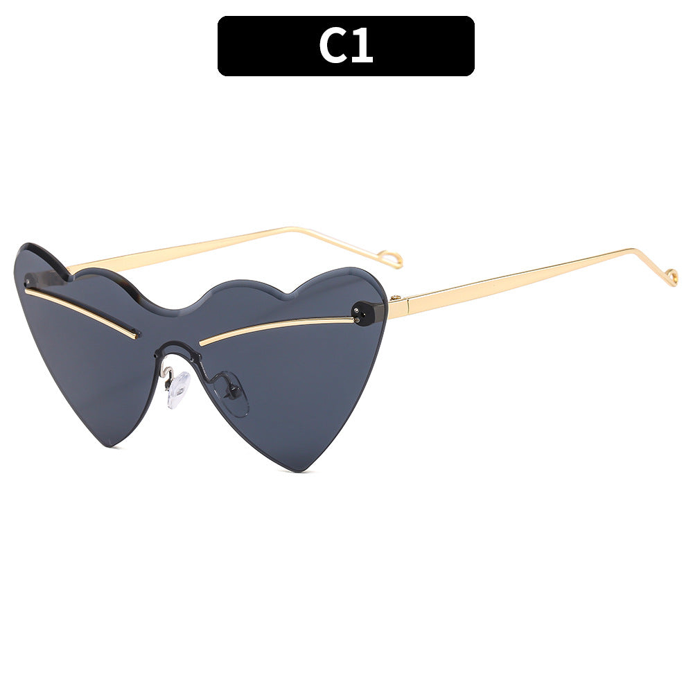 Wholesale Frameless Cut Edge Love PC Sunglasses
