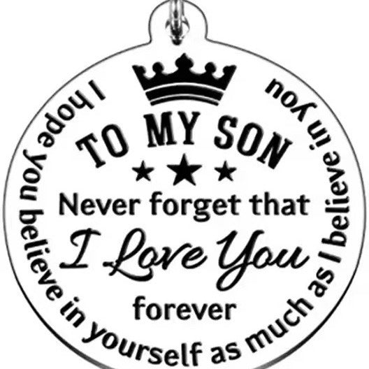 Wholesale Inspirational Father and Son Stainless Steel Keychain