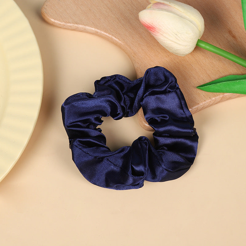 Wholesale 10pcs Solid Color All-match Imitation Silk Ponytail Hair Tie