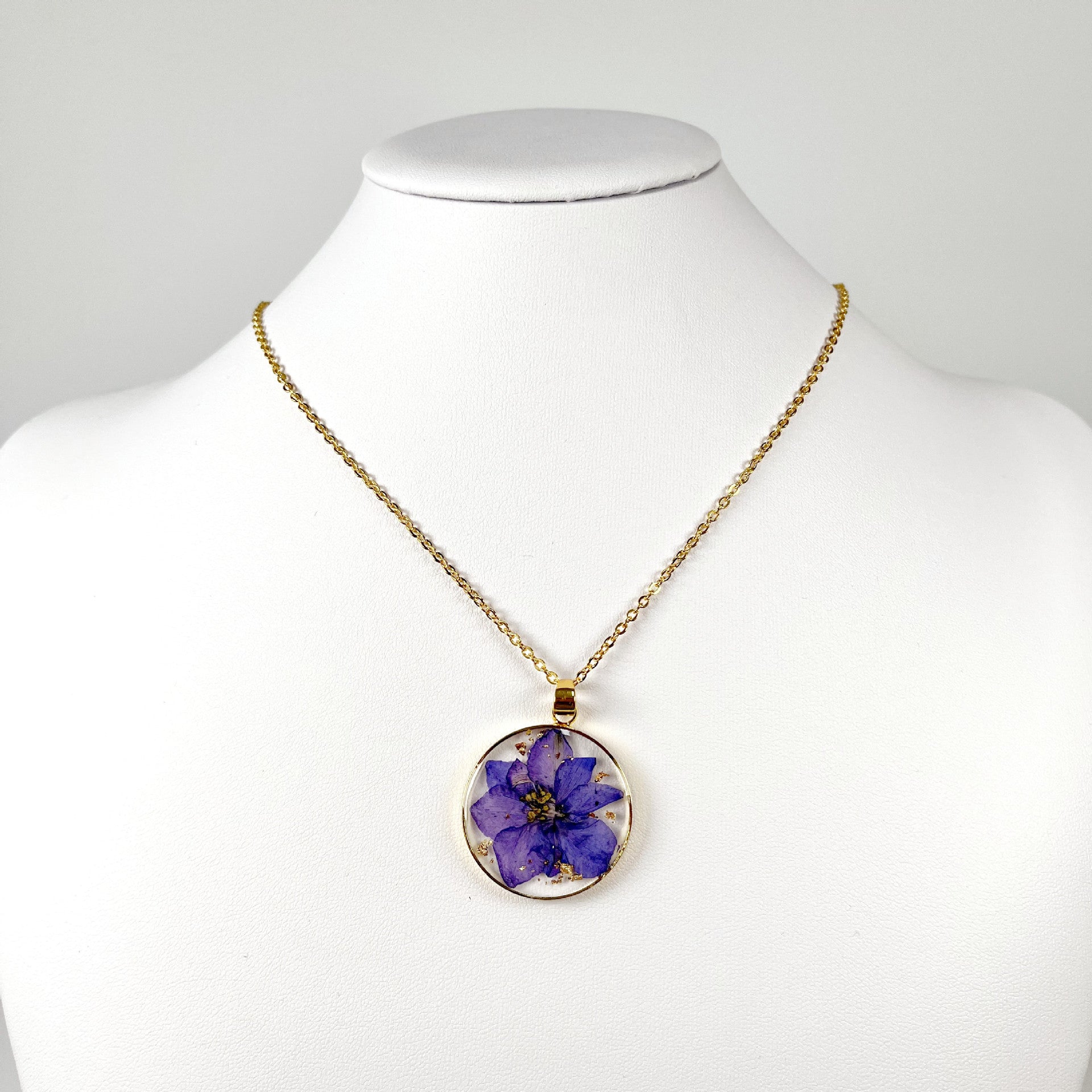 Wholesale Dried Flower Creative Resin Necklace