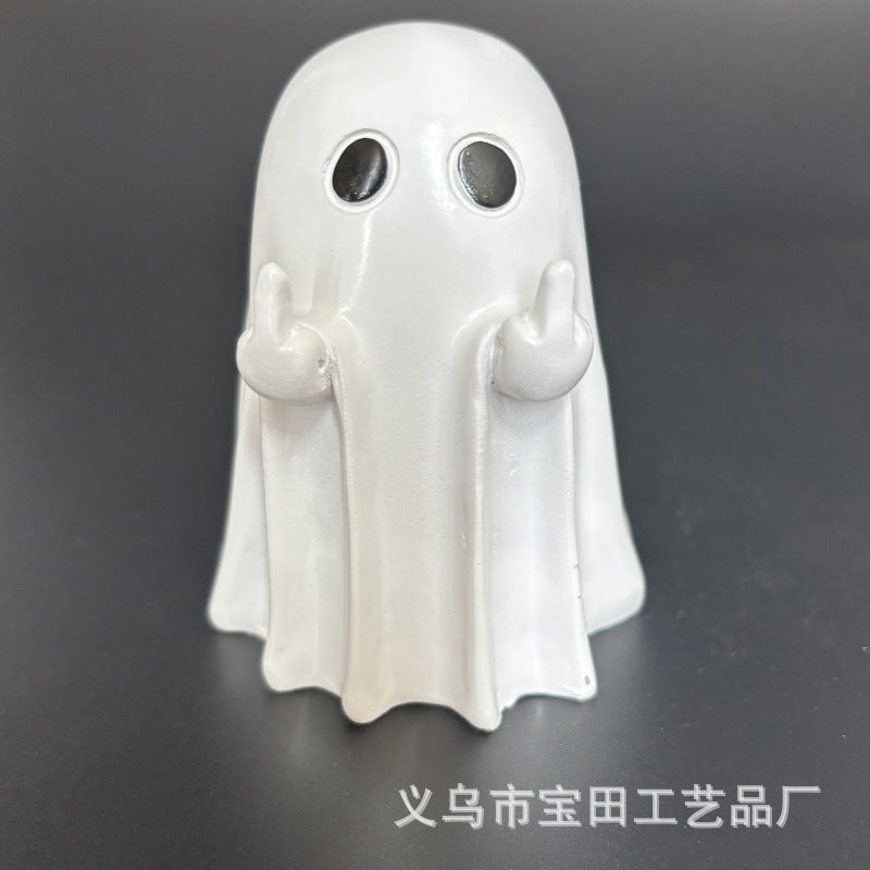 Wholesale New Halloween Cute White Ghost Party Decoration Courtyard Decoration Study Desktop Decoration Small Ornaments