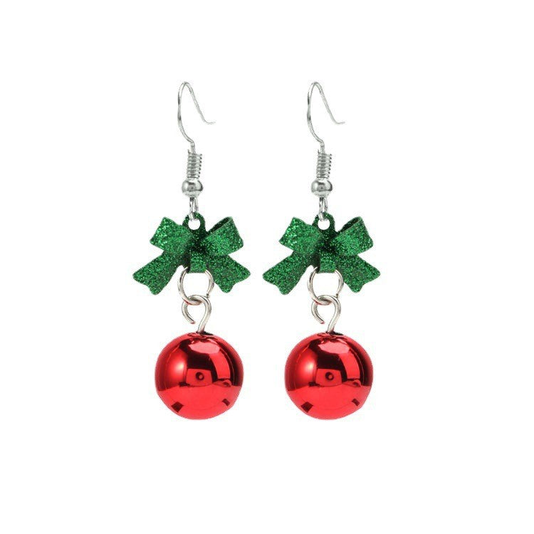 Wholesale Christmas snowflake candy bell reindeer earrings