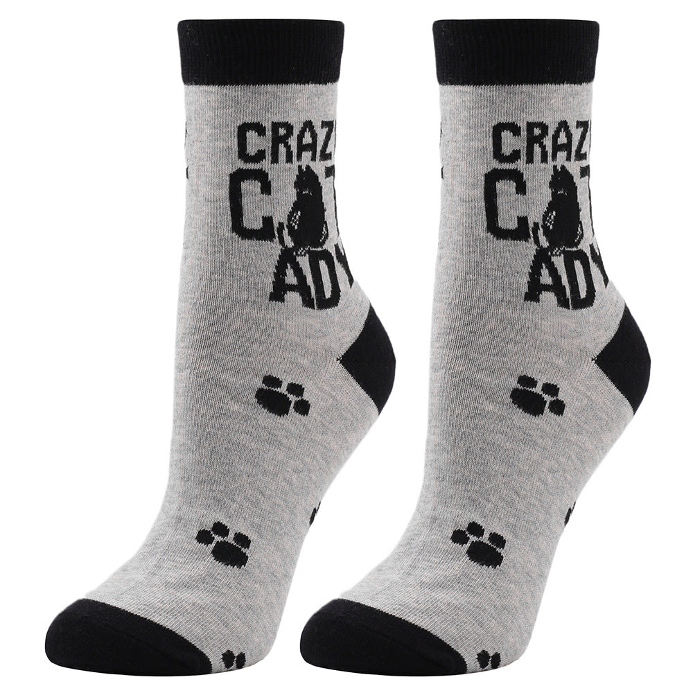 Wholesale Cat Footprint Cotton Socks