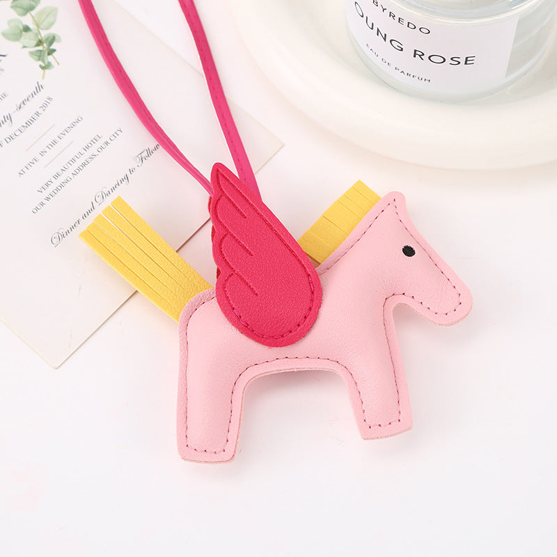 Wholesale Classic Wings Creative Pony Leather DIY Pendant Bag Pendant