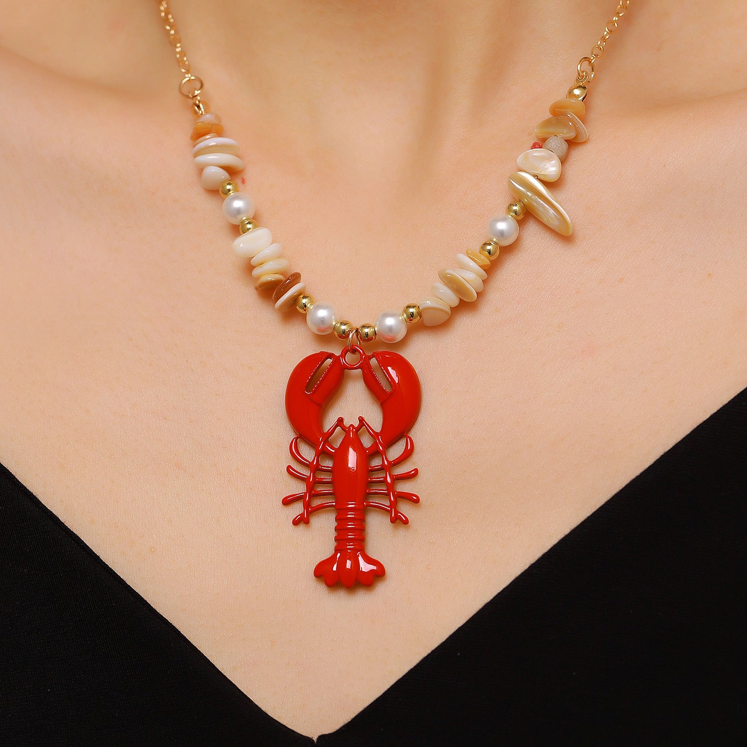 Wholesale Red Lobster Blue Crab Drop Earrings Women Beach Ocean Vacation Style Zinc Alloy Jewelry Fashion Accessory