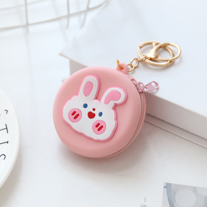 Wholesale Circular Silicone Zero Wallet Keychain