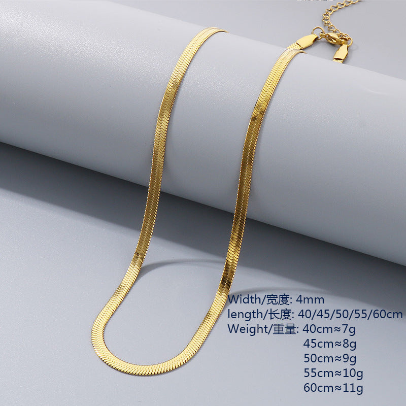 Wholesale Women's Gold Titanium Steel Chain Decoration Necklace