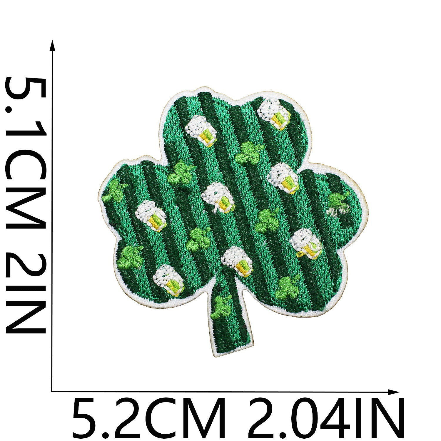 Wholesale St.  Patrick' s Day Rainbow Beer Clover Embroidery DIY Patches