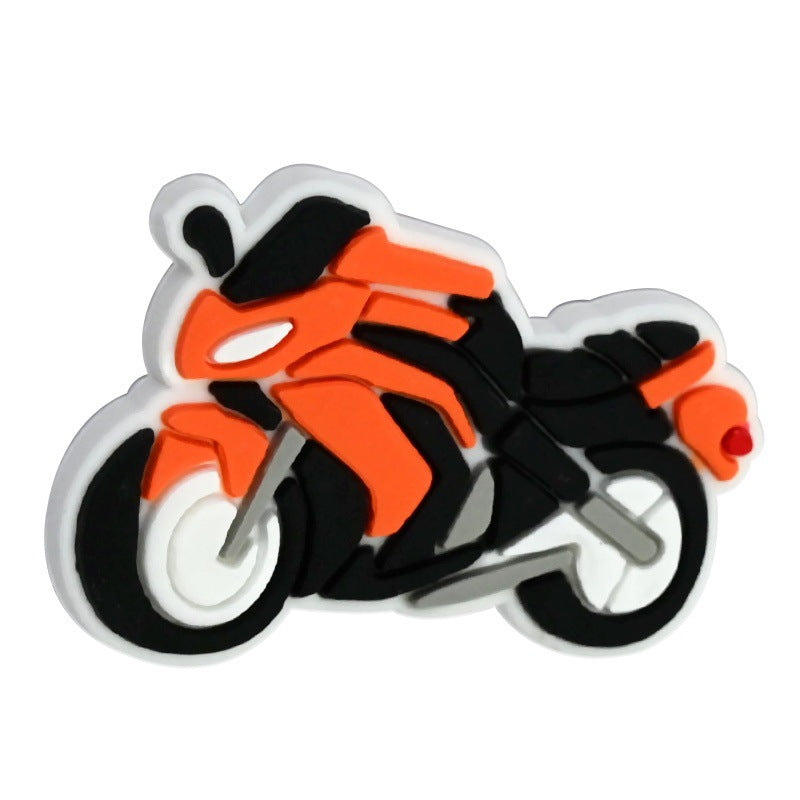 Wholesale Random 100pcs Motorcycle Beads PVC Soft Rubber Beads Focal Beads