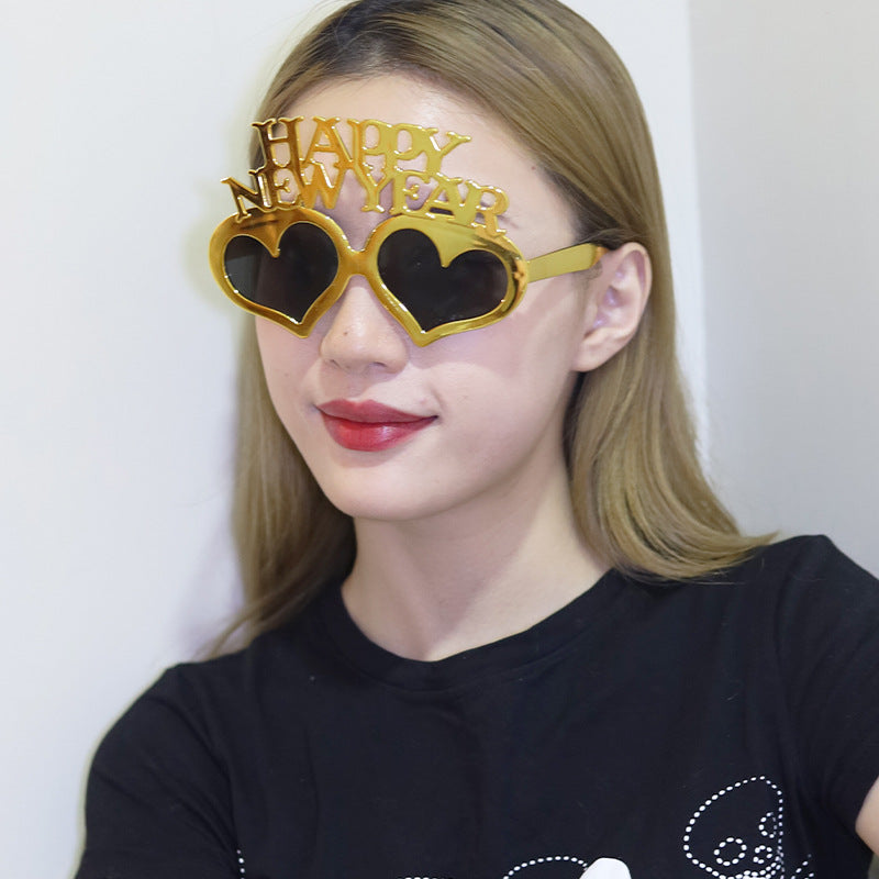 Wholesale Creative New Year Happy Party ABS Sunglasses