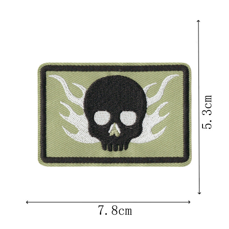 Wholesale Embroidered Warrior Skull Patches 9 Piece Set DIY Badges For Clothing Bags Hats And More
