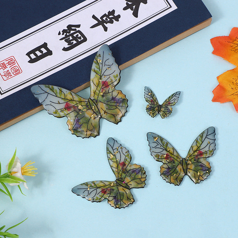 Wholesale  10pcs Shaped Butterfly Epoxy DIY Handmade Jewelry Accessories Earrings