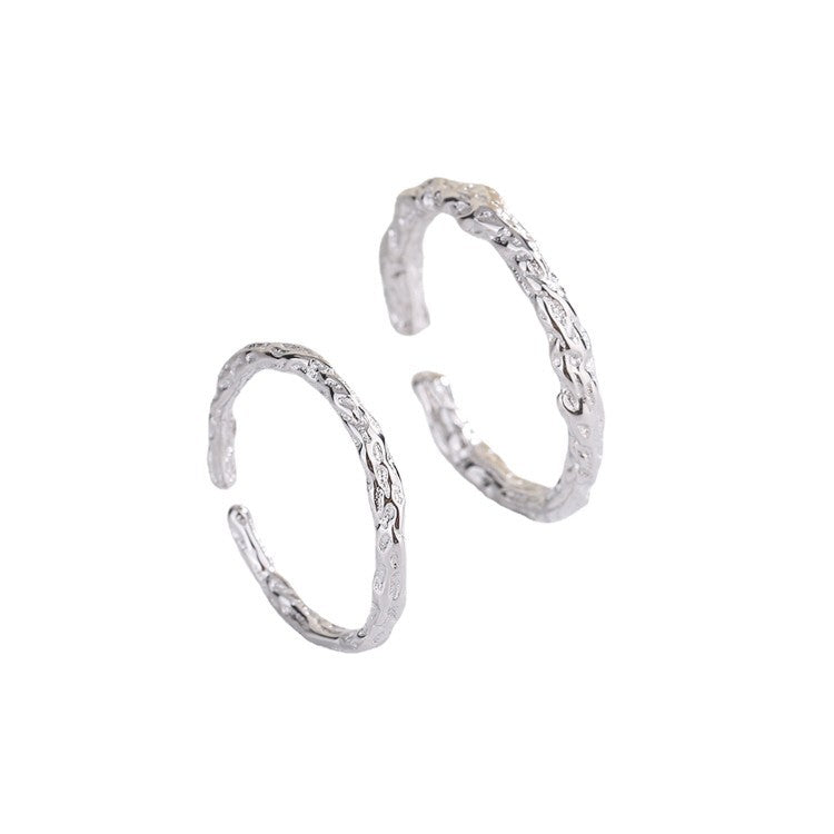 Wholesale S925 sterling silver wooden and branch couple ring niche design student male and female couple ring bracelet Valentine's Day gift