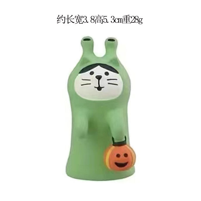 Wholesale Japanese ZAKKA Cat Resin Figurine  King Pumpkin Home Decor