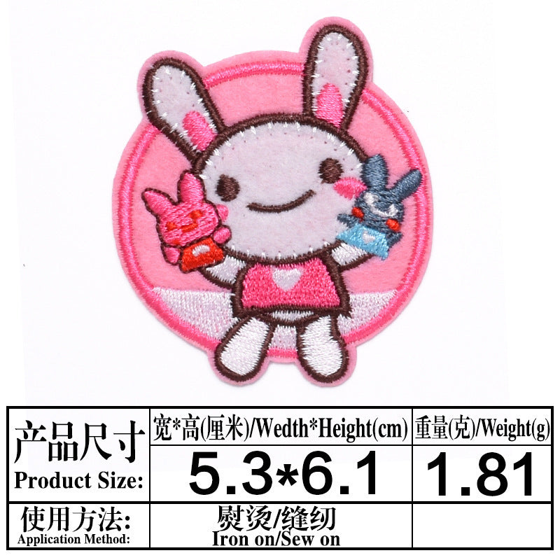 Wholesale Cartoon Animal Embroidered Patches Chic Cloth Applique For Jeans DIY Clothing Decorative Accent Gift Boutique Resale