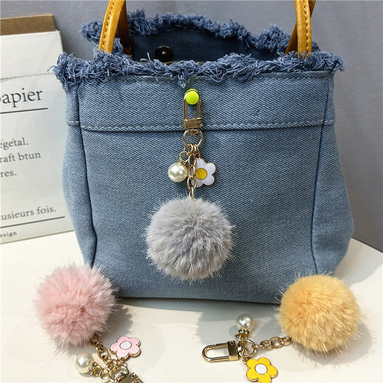 Wholesale Small fresh colorful candy ball keychain