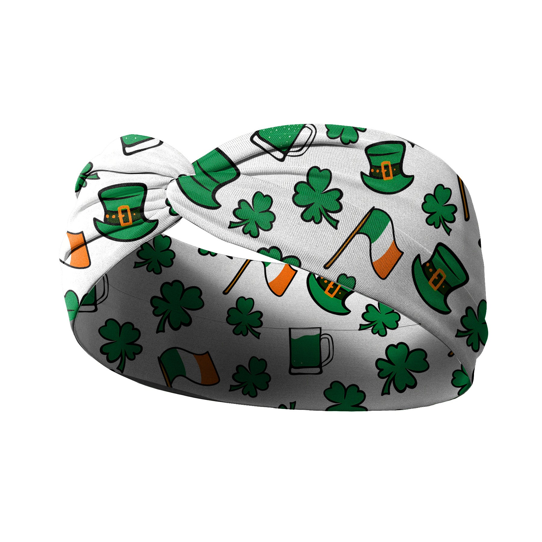Wholesale St.  Patrick' s Day clover print cross headband