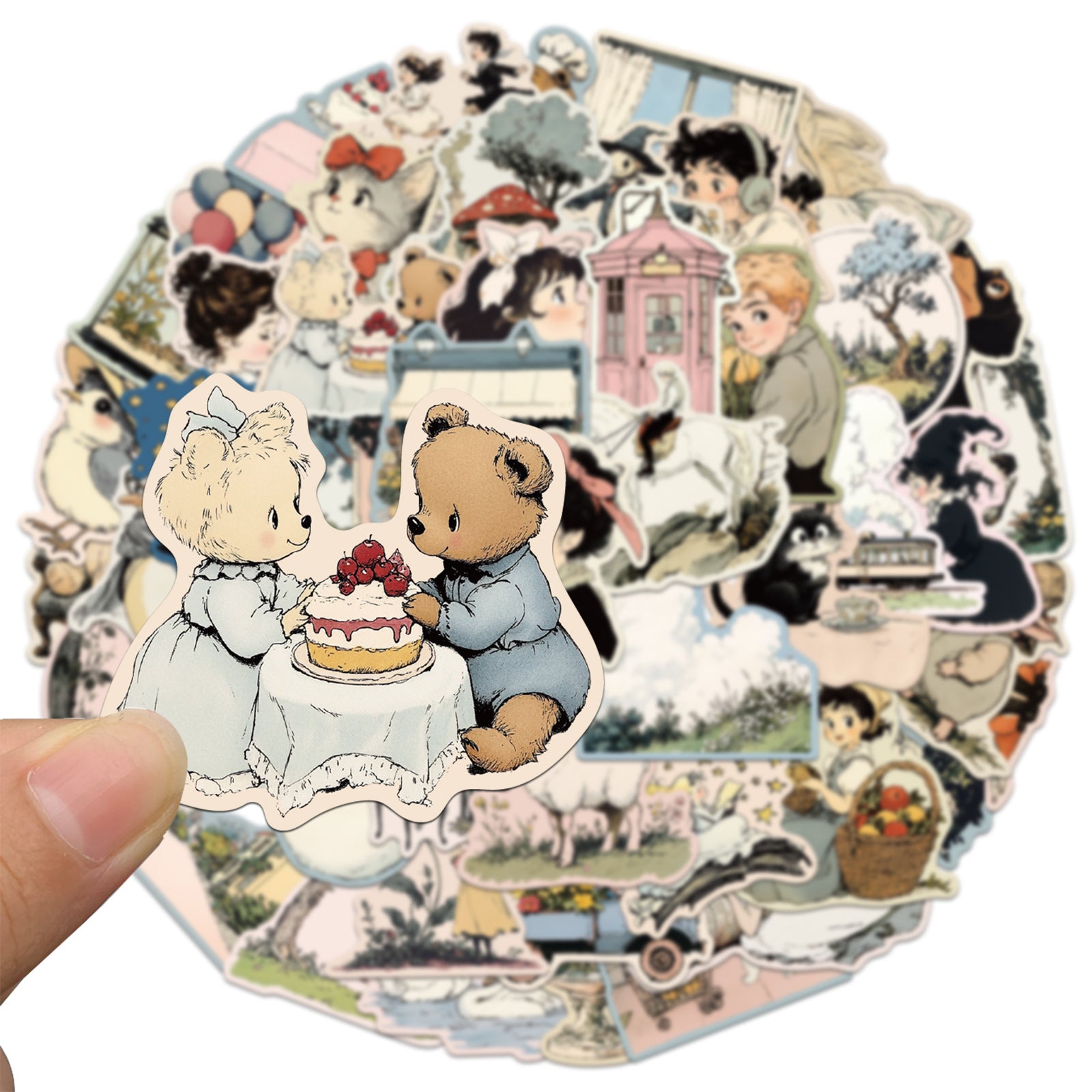 Wholesale 50pcs vintage cute cartoon Waterproof Vinyl Stickers