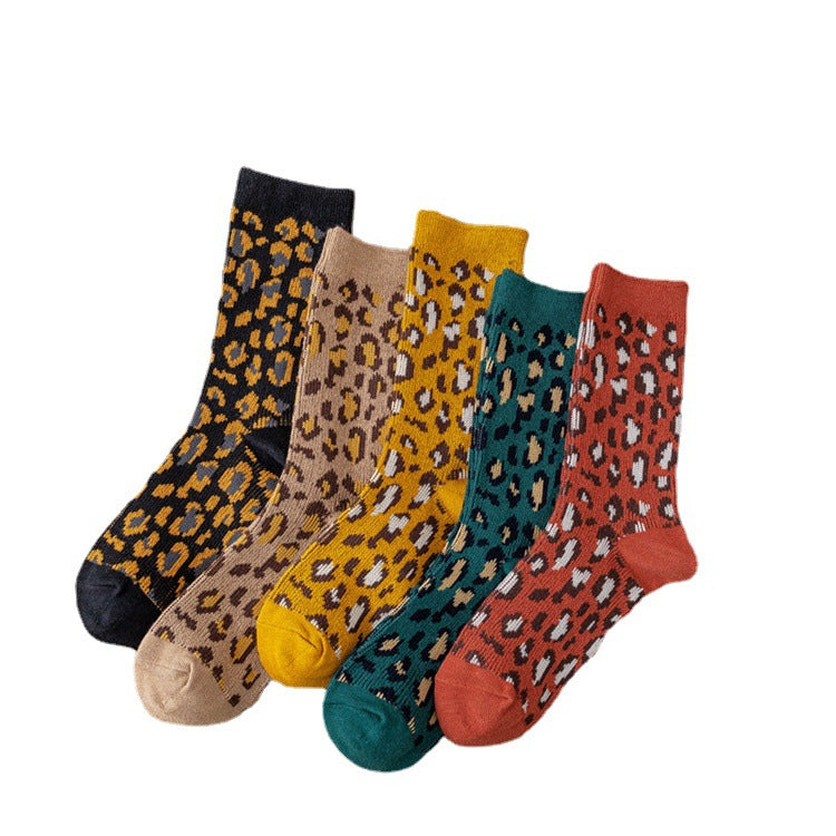 Wholesale Cotton Leopard Print Stockings