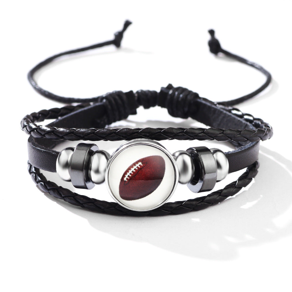 Wholesale Luminous Leather Alloy Bracelet