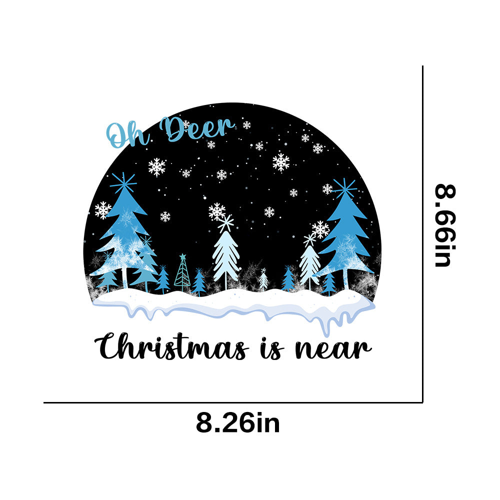 Wholesale 10pcs/pack Winter snowflake white ink heat transfer sticker for clothing  UV DTF ready-to-use transfer stickers