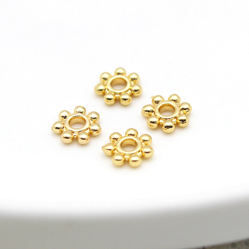 Wholesale of 10PCS/PACK Snowflake Partition Copper DIY Jewelry Accessories