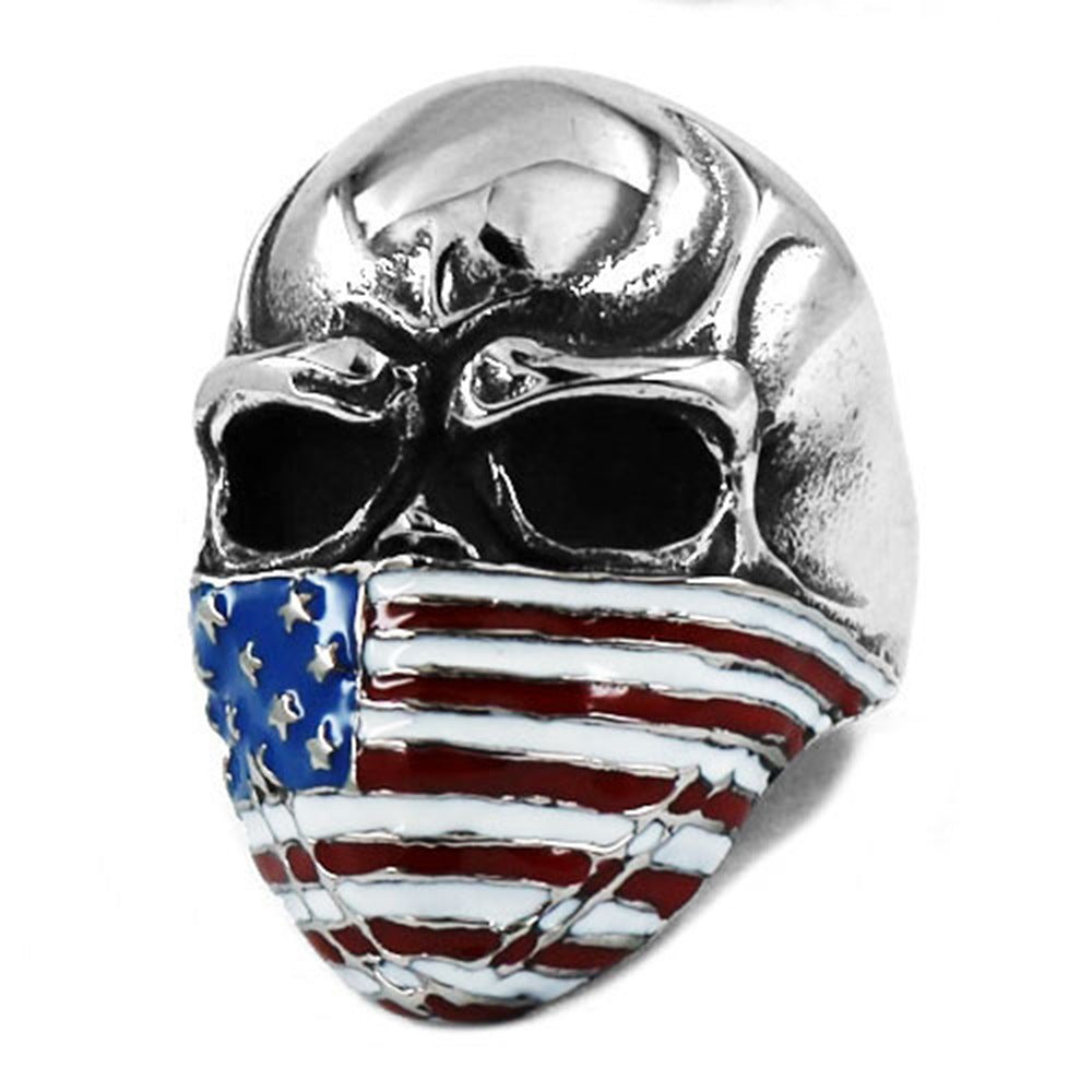 Wholesale Stainless Steel Skull Flag Men S Ring Fashion Accessory Gift