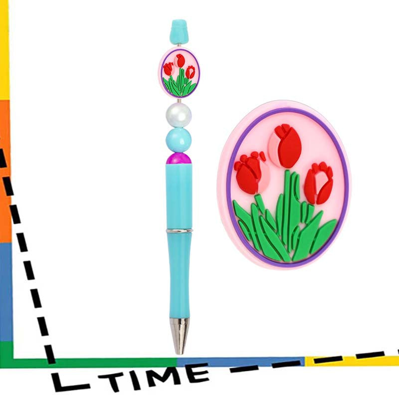 Wholesale Random 100pcs Valentine' s Day Heart Flower Series Focal Beads