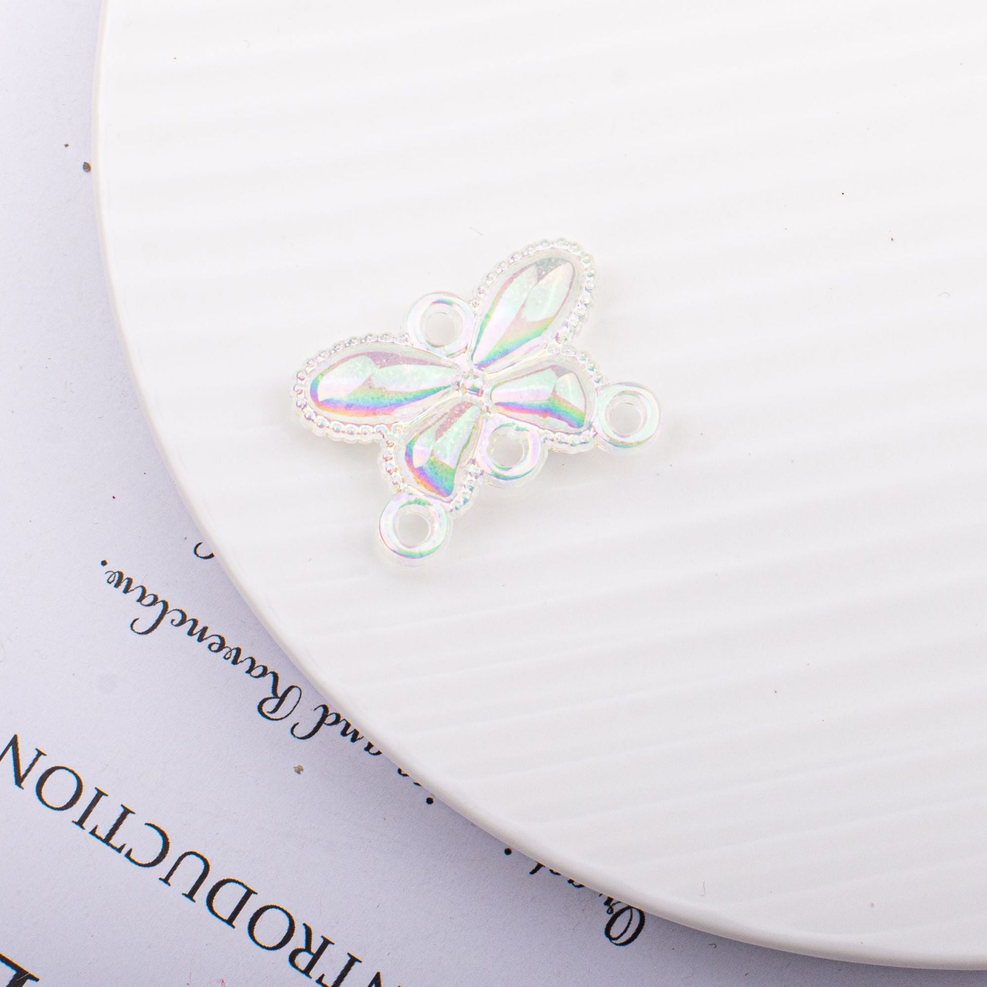 Wholesale 10PCS Acrylic Straight Hole UV Candy Color Tetris Rubik's Cube Loose Beads