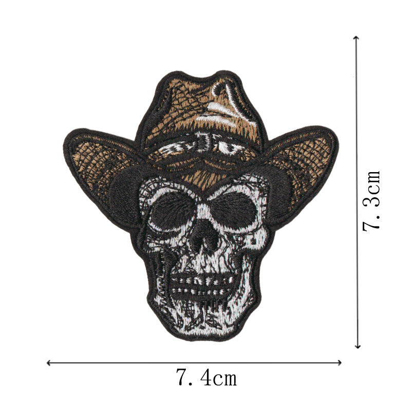 Wholesale Skull Design Embroidered Patch Set Of 9 Hot Melt Adhesive Applique For Towels Fashion Accessory DIY Craft