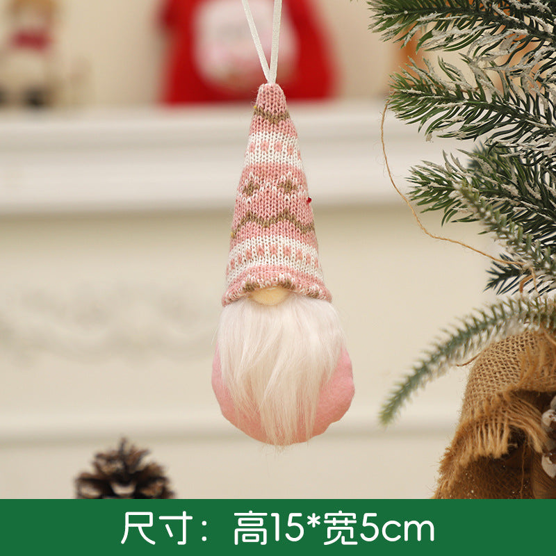 Wholesale Christmas Decoration Creative Knitted Small Doll Decoration