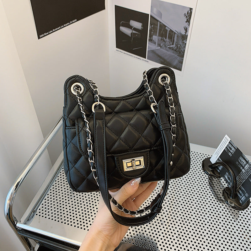 Wholesale Fashion Diamond Chain Small Square Bag Simple Crossbody Bag