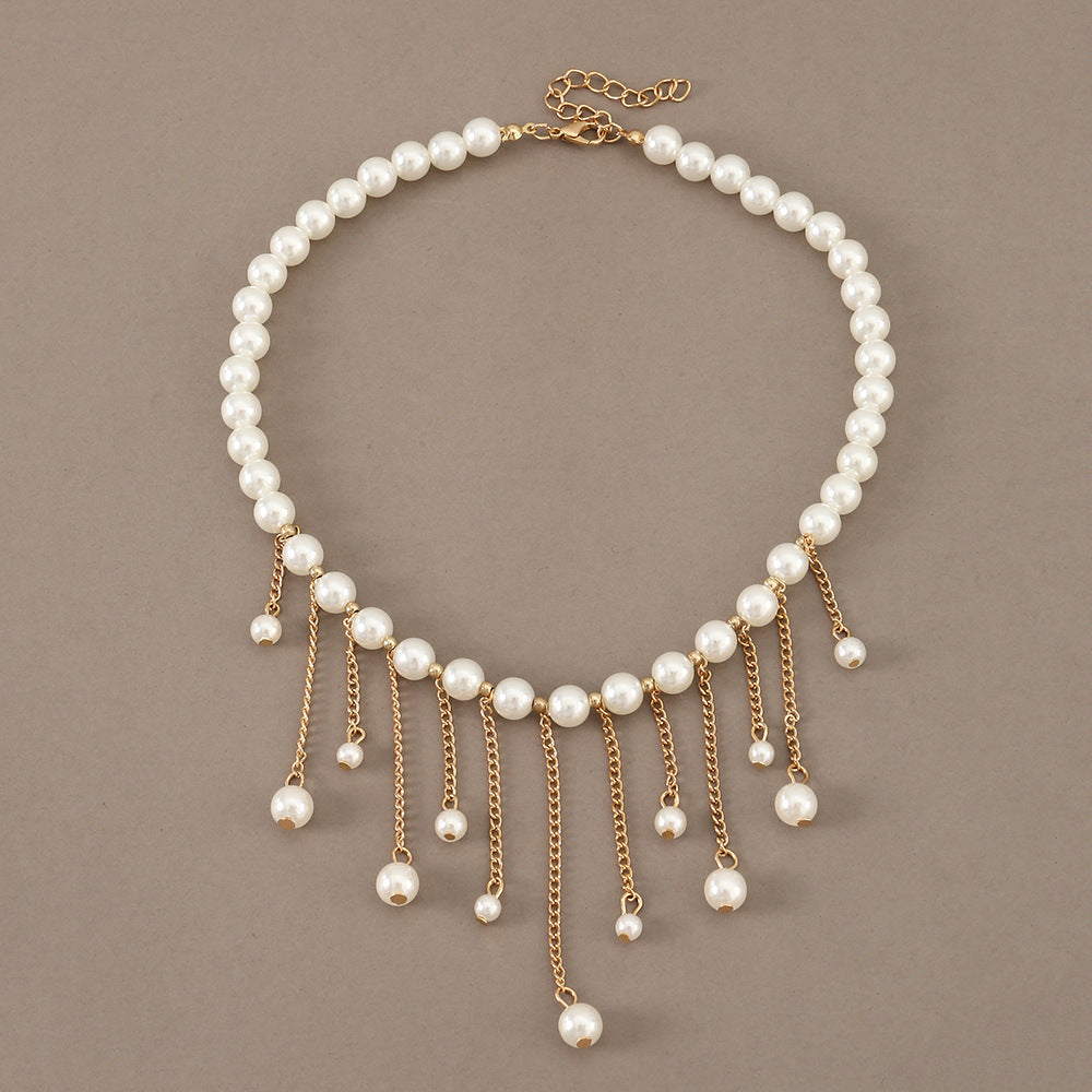 Wholesale Long Chain Tassel Pearl Necklace