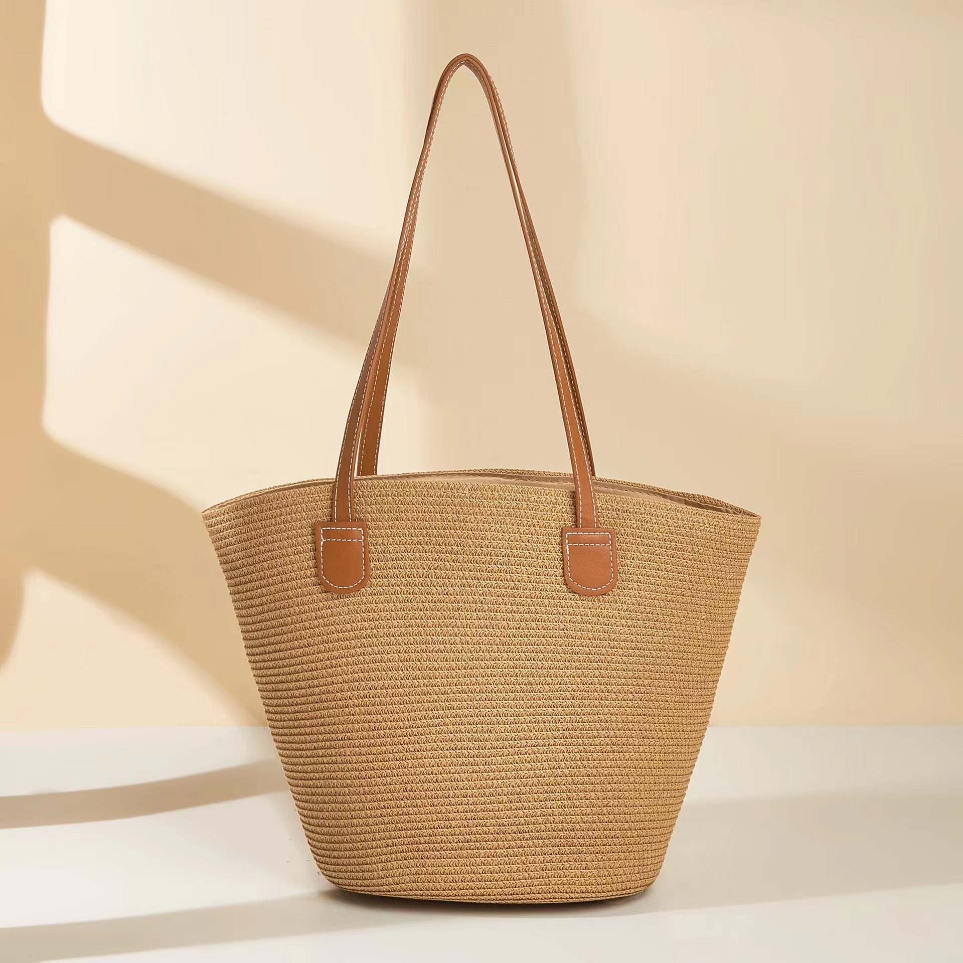 Wholesale Large Capacity Woven Shoulder Bag Rattan Straw Bag Tote Bag