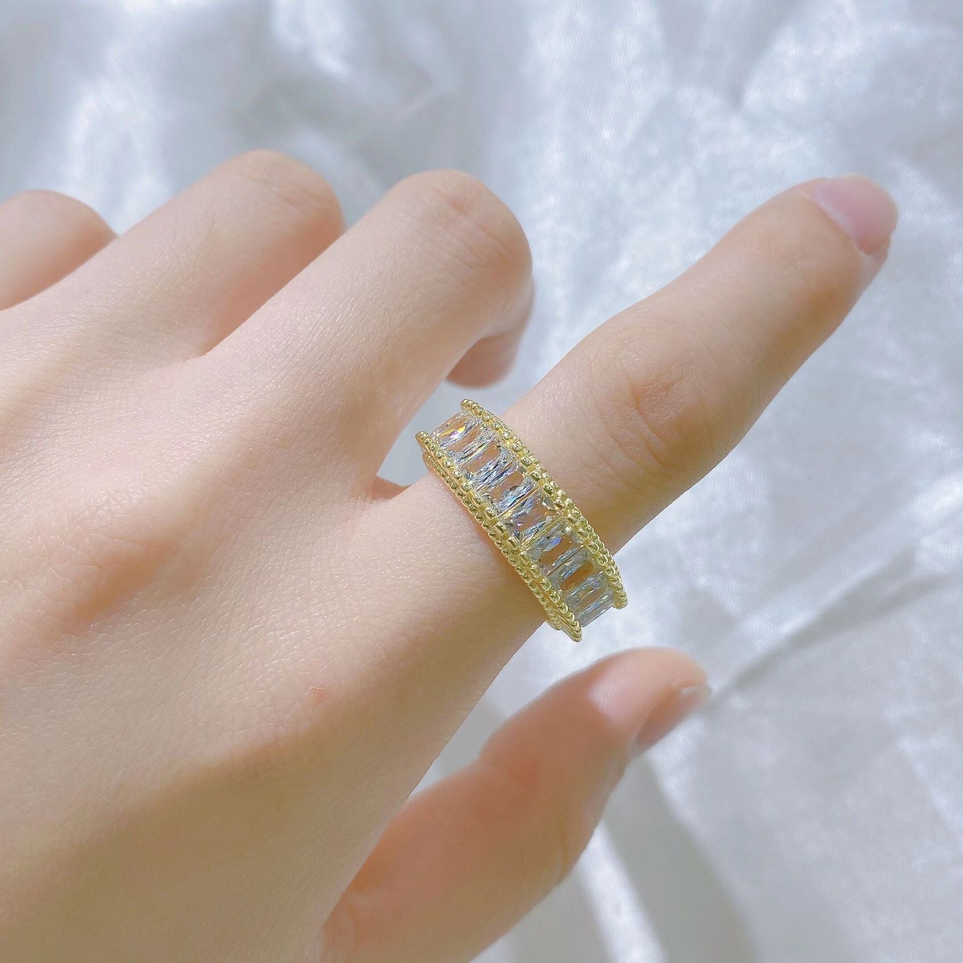 Wholesale Colorful Creative Niche Luxury Fashion Opening Adjustable Ring