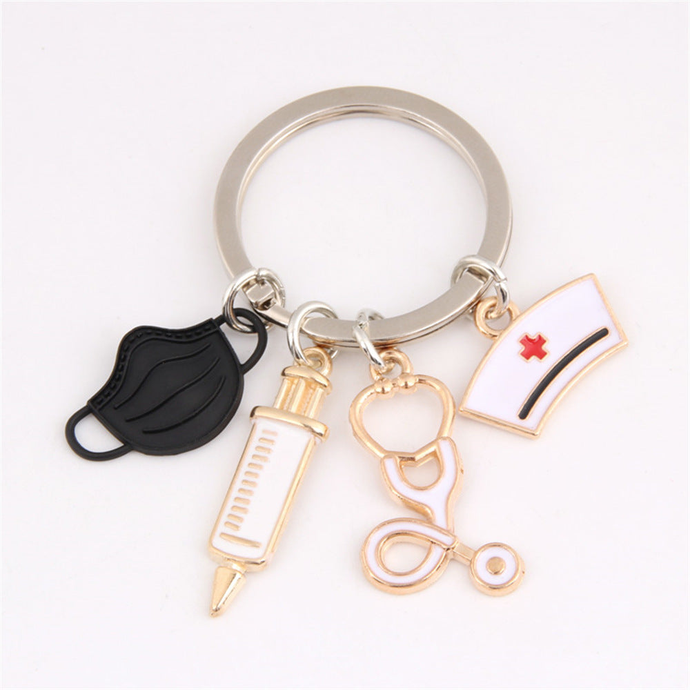 Wholesale Zinc Alloy Keychain Medical Ambulance Personnel Keychain