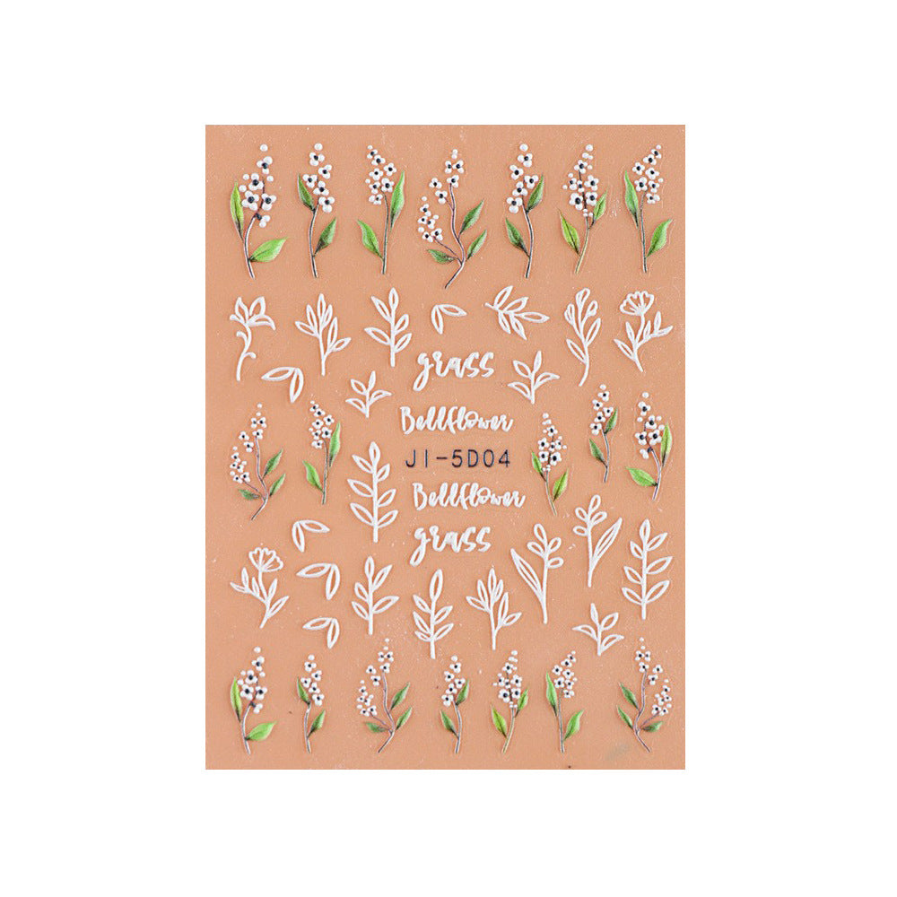 Wholesale 3pcs 5D nail art stickers