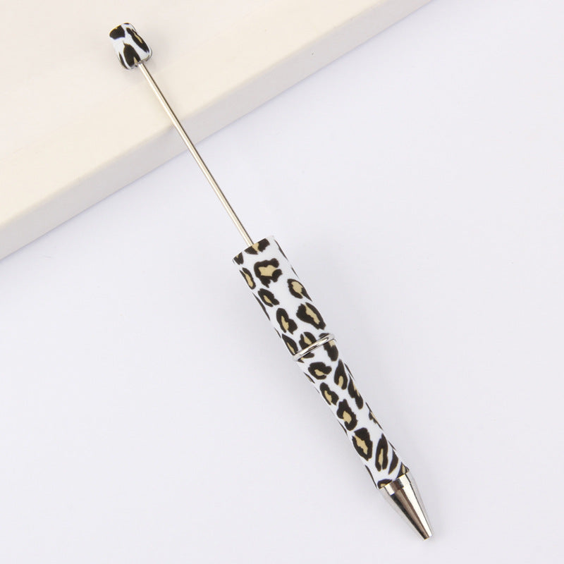 Wholesale Beadable Pens DIY for Beaded Cow Leopard Print Plastic Pen