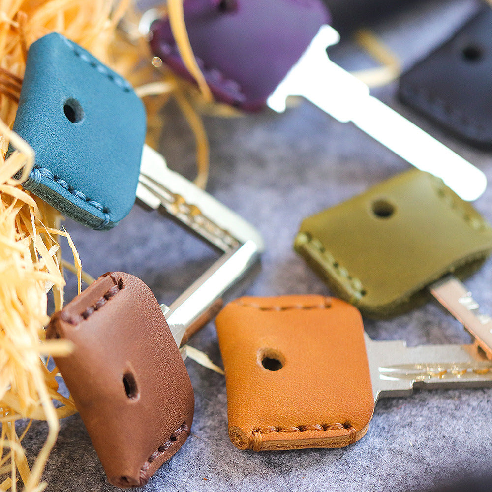 Wholesale Handmade genuine leather vintage cowhide key case