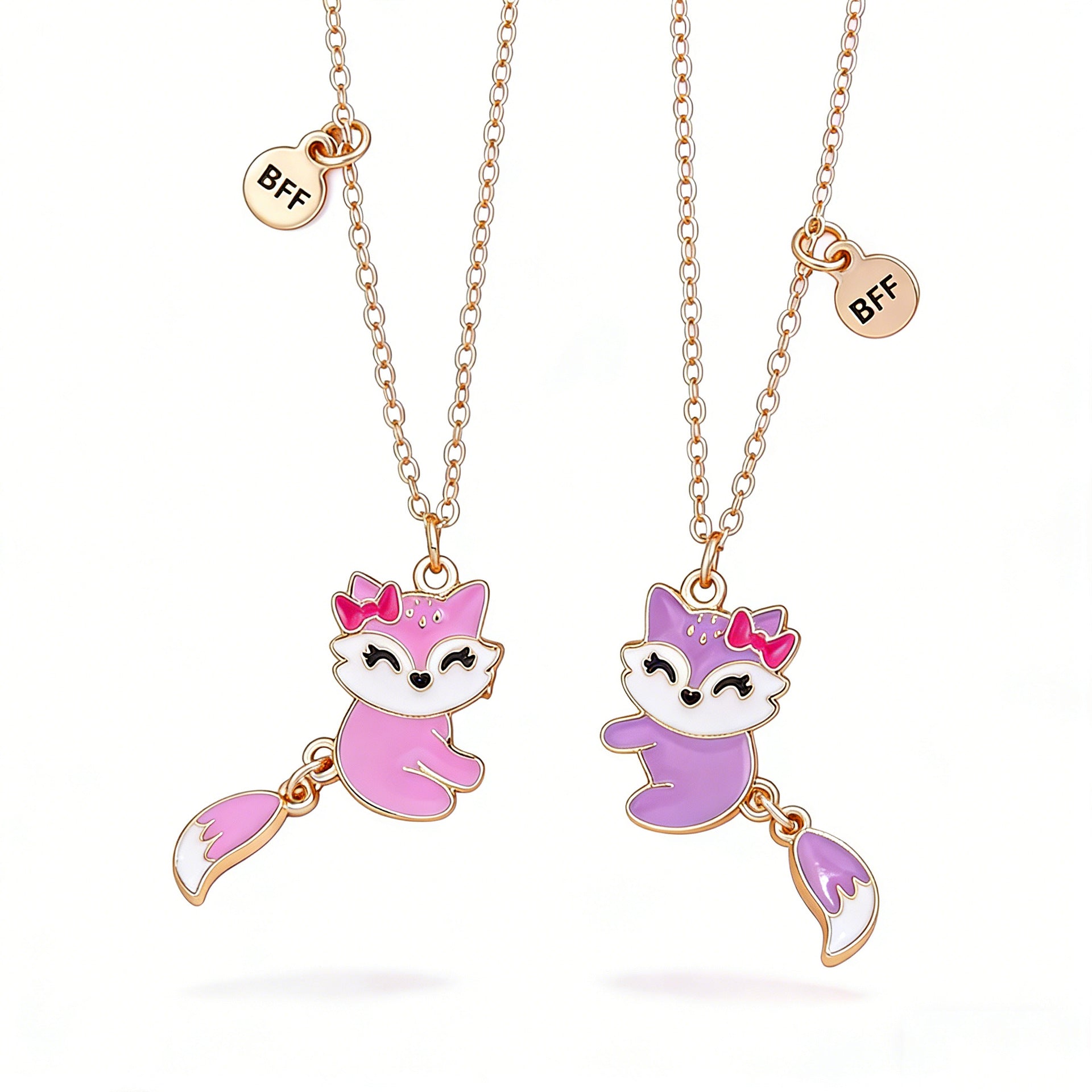 Wholesale Cartoon Animal Fox Best Friend Children' s Necklace